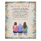 À ma maman - Couverture personnalisée - Cadeau de fête des mères pour mère, maman, grand-mère, maman Couverture de fille